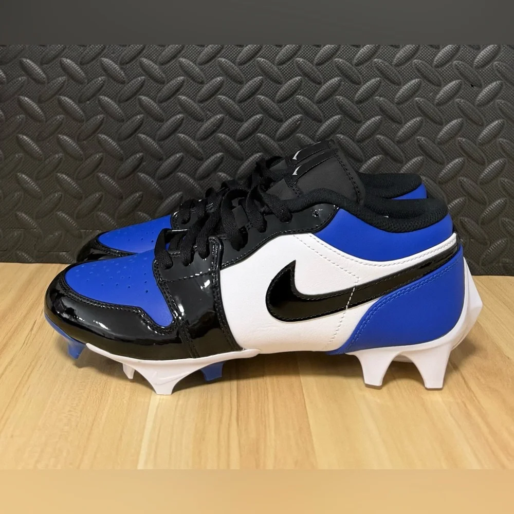 Nike Air Jordan 1 Low TD Royal Blue Black White Football FJ6245-401 Mens Size 8‎